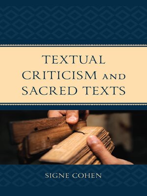 cover image of Textual Criticism and Sacred Texts